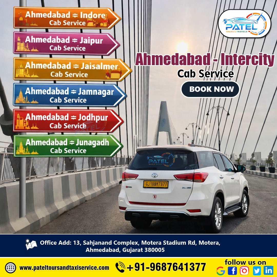 Taxi Service Near Sabarmati Riverfront, Ahmedabad