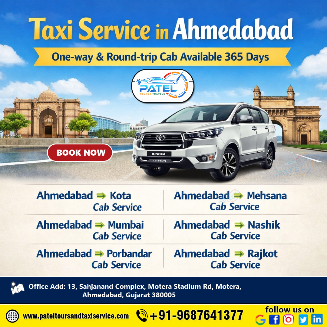 Taxi Service Near Sabarmati Ashram, Ahmedabad